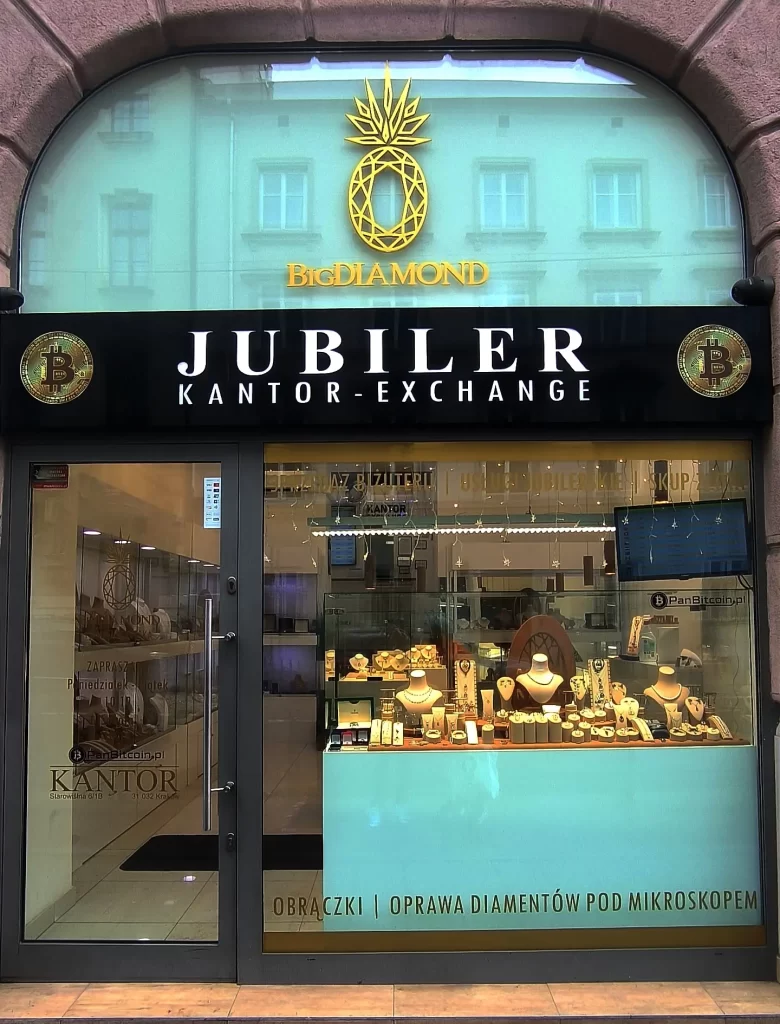 Wejście do sklepu BigDIAMOND - Jubiler Kraków