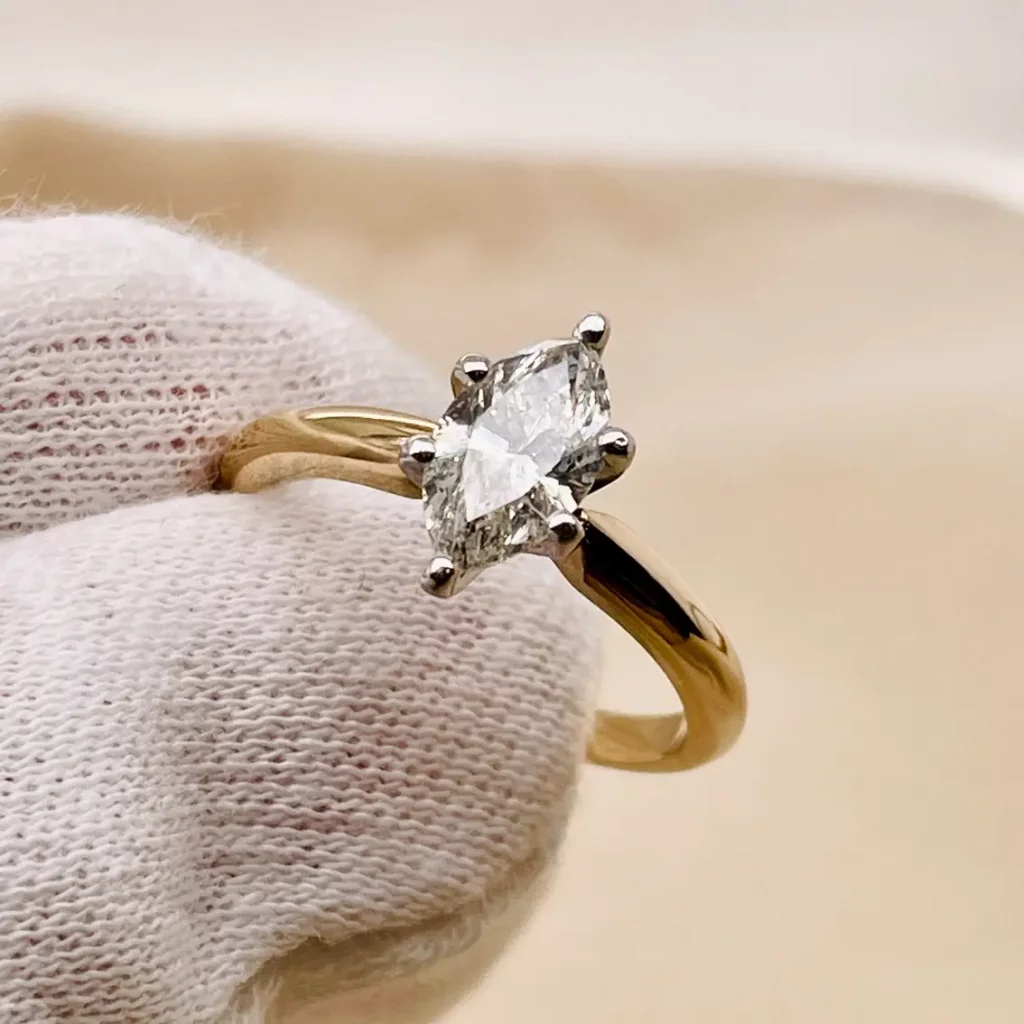 Pierścionek zaręczynowy z diamentem wykonany przez BigDIAMOND - Jubiler Kraków