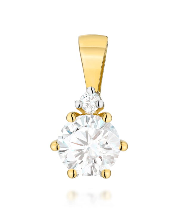 Jubiler Kraków Złota zawieszka z brylantami diamentami laboratoryjnymi BigDIAMOND 1