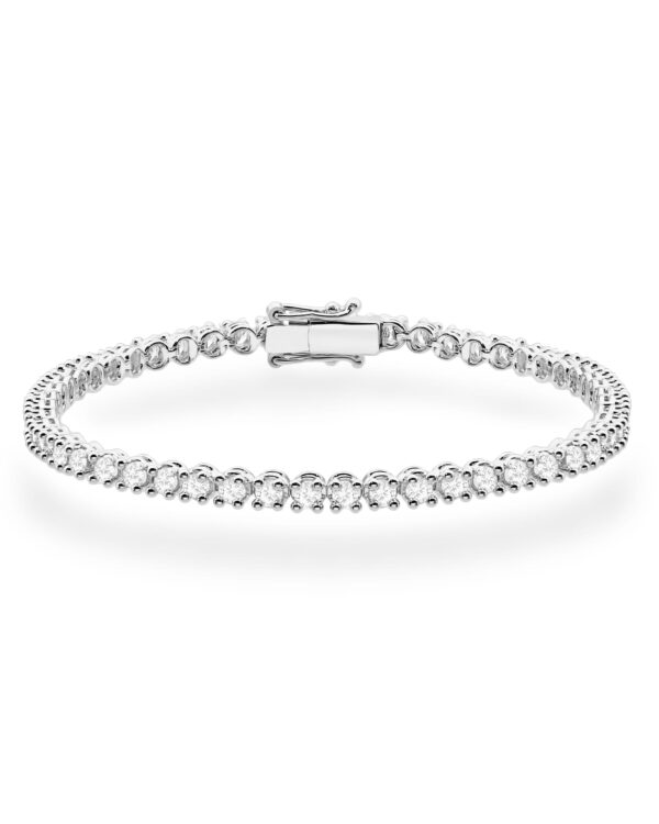 Bransoletka B0028 z diamentami laboratoryjnymi białe złoto Jubiler Kraków BigDIAMOND