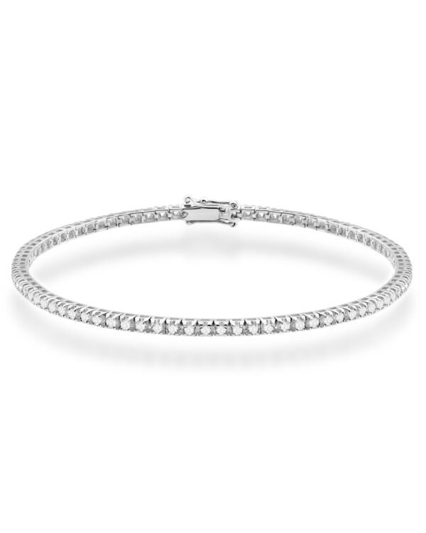 Bransoletka B0031 z diamentami laboratoryjnymi białe złoto Jubiler Kraków BigDIAMOND