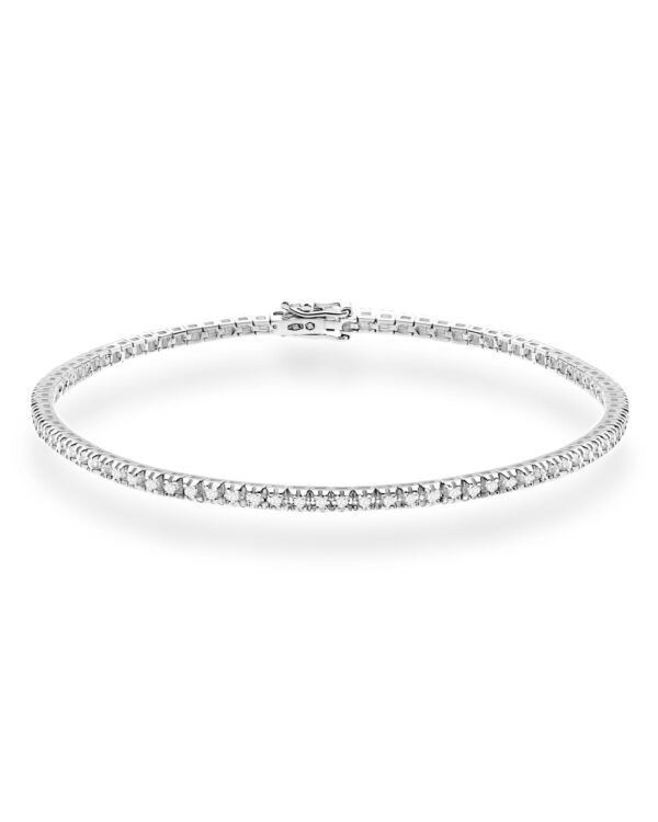 Bransoletka B0031 z diamentami laboratoryjnymi białe złoto Jubiler Kraków BigDIAMOND