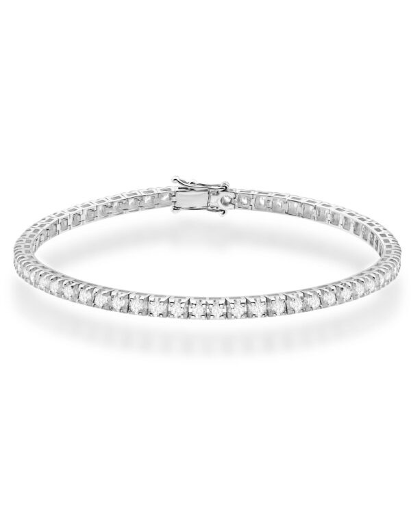 Bransoletka B0031 z diamentami laboratoryjnymi białe złoto Jubiler Kraków BigDIAMOND