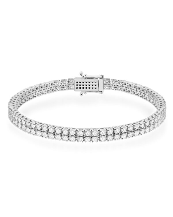 Bransoletka B0034 z diamentami laboratoryjnymi białe złoto Jubiler Kraków BigDIAMOND