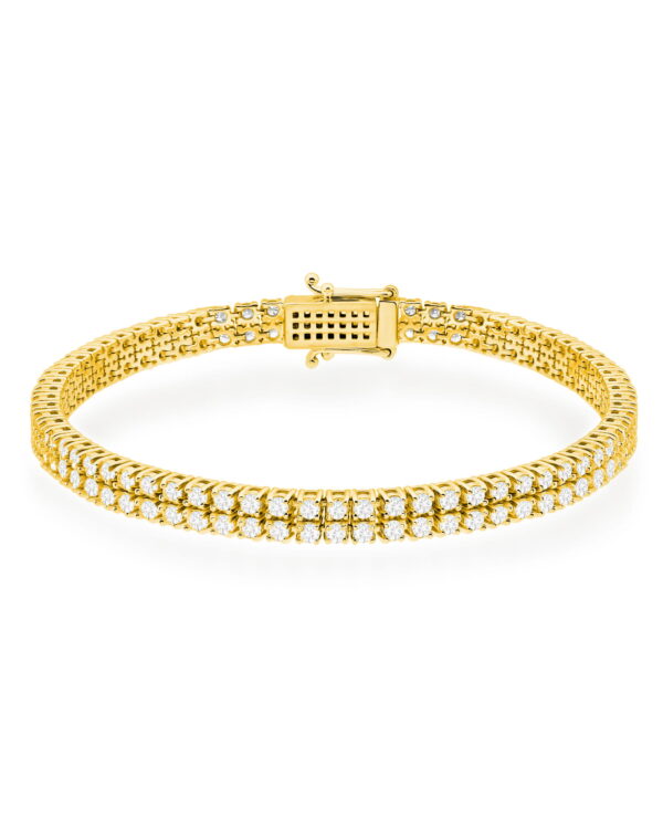 Bransoletka B0034 z diamentami laboratoryjnymi żółte złoto Jubiler Kraków BigDIAMOND