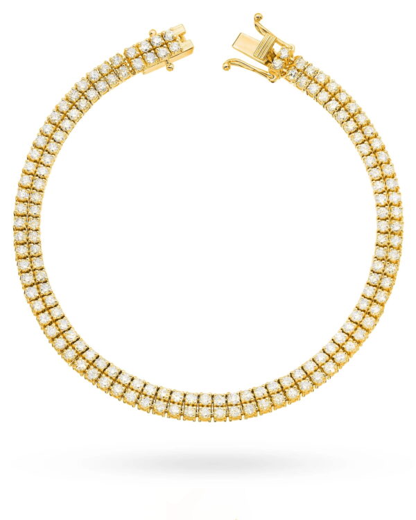 Bransoletka B0034 z diamentami żółte złoto Jubiler Kraków BigDIAMOND