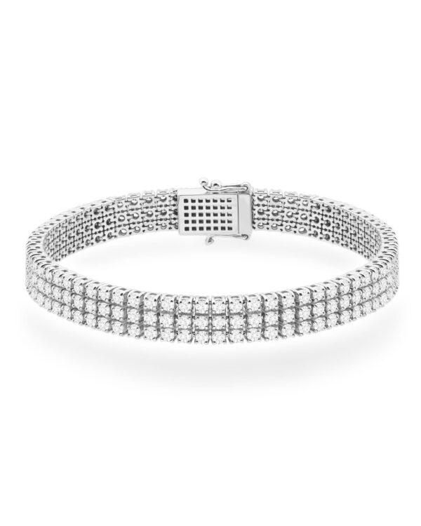 Bransoletka B0035 z diamentami laboratoryjnymi białe złoto Jubiler Kraków BigDIAMOND