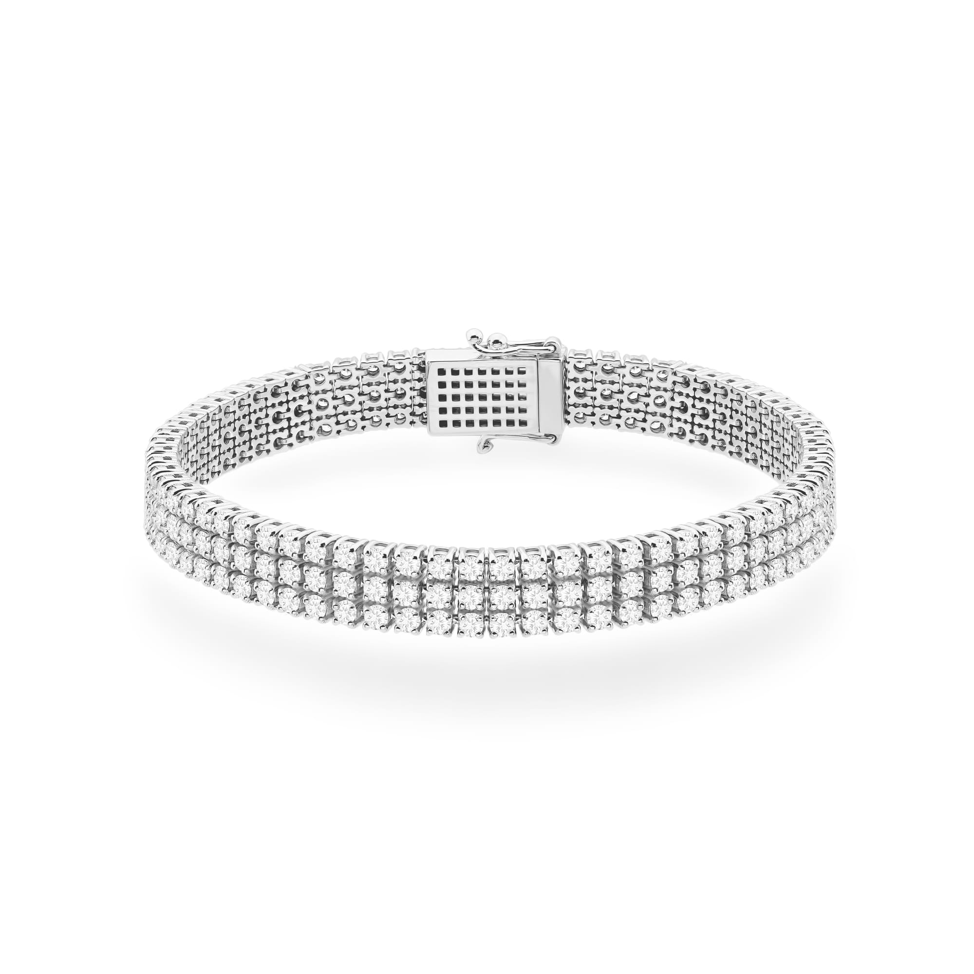 Bransoletka B0035 z diamentami laboratoryjnymi białe złoto Jubiler Kraków BigDIAMOND