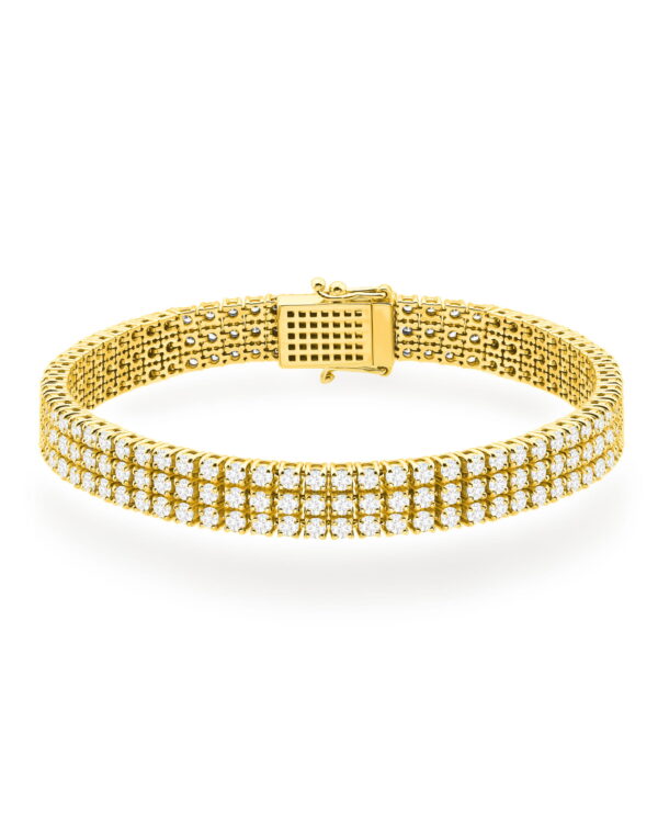 Bransoletka B0035 z diamentami laboratoryjnymi żółte złoto Jubiler Kraków BigDIAMOND