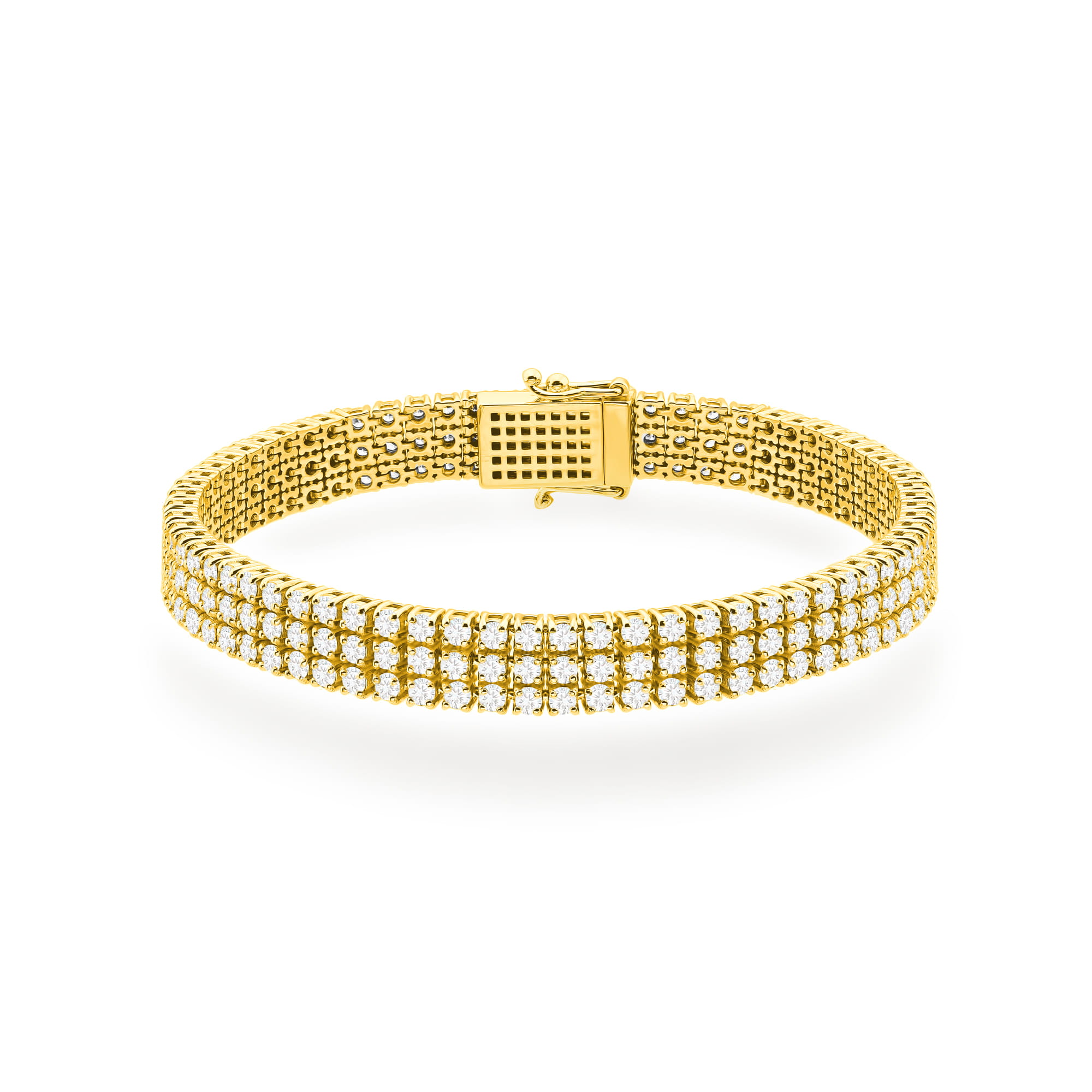Bransoletka B0035 z diamentami laboratoryjnymi żółte złoto Jubiler Kraków BigDIAMOND