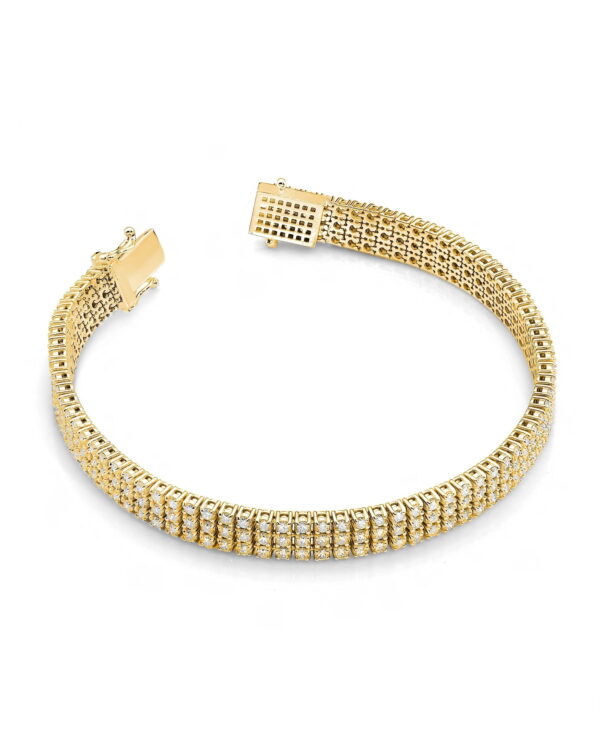Bransoletka B0035 z diamentami żółte złoto Jubiler Kraków BigDIAMOND