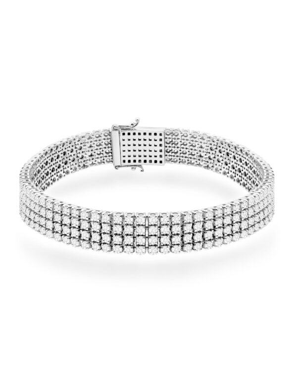 Bransoletka B0036 z diamentami laboratoryjnymi białe złoto Jubiler Kraków BigDIAMOND
