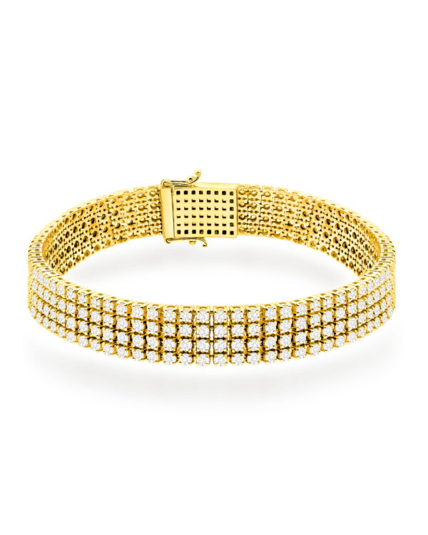 Bransoletka B0036 z diamentami laboratoryjnymi żółte złoto Jubiler Kraków BigDIAMOND