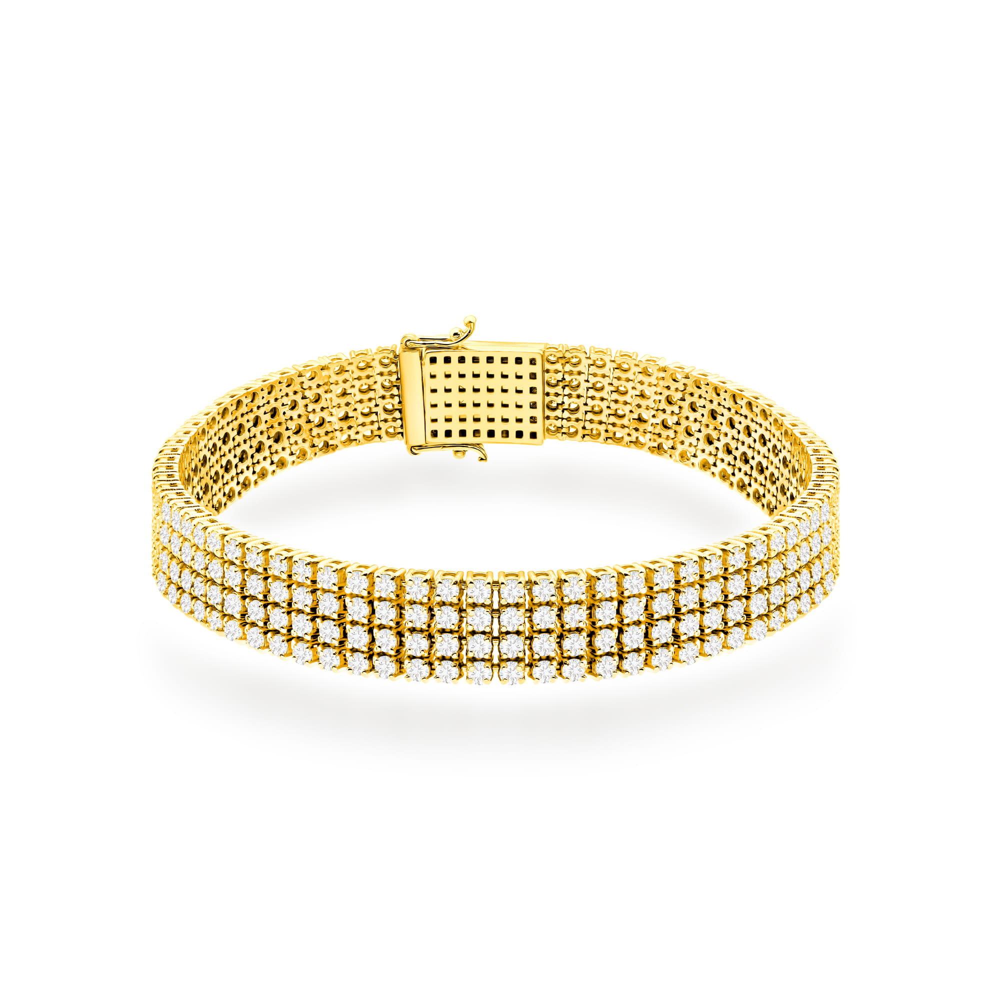Bransoletka B0036 z diamentami laboratoryjnymi żółte złoto Jubiler Kraków BigDIAMOND
