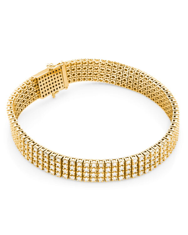 Bransoletka B0036 z diamentami żółte złoto Jubiler Kraków BigDIAMOND