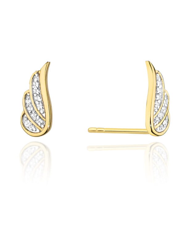 Kolczyki CK002 z diamentami żółte złoto Jubiler Kraków BigDIAMOND
