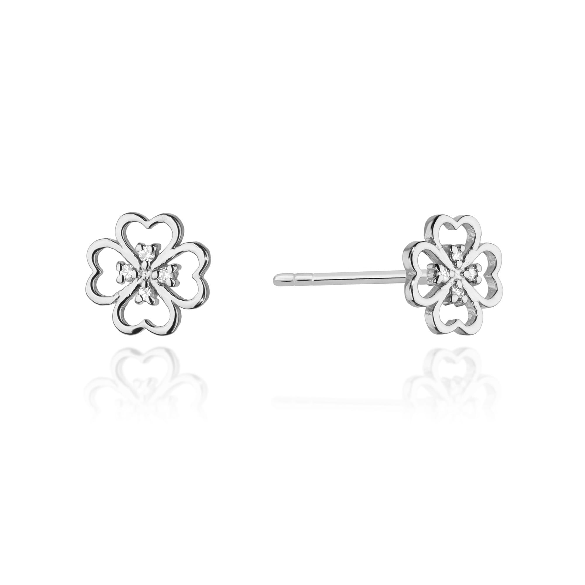 Kolczyki CK008 z diamentami białe złoto Jubiler Kraków BigDIAMOND