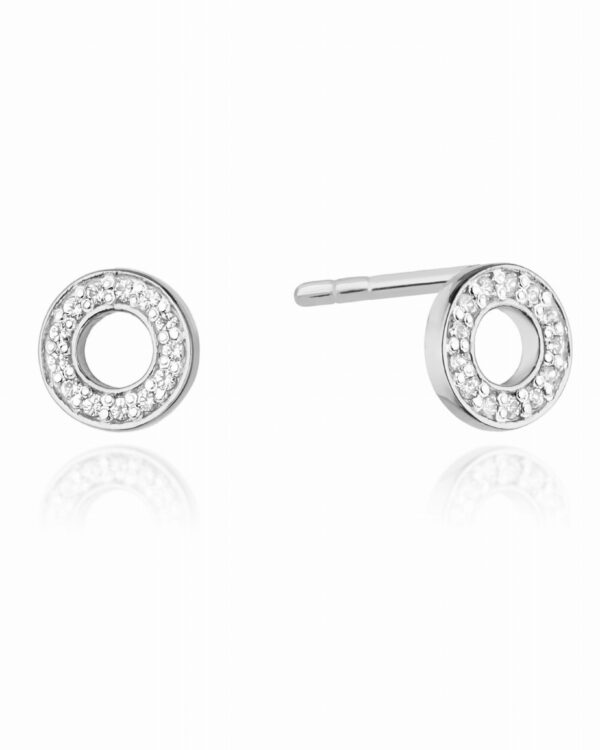 Kolczyki CK014 z diamentami białe złoto Jubiler Kraków BigDIAMOND