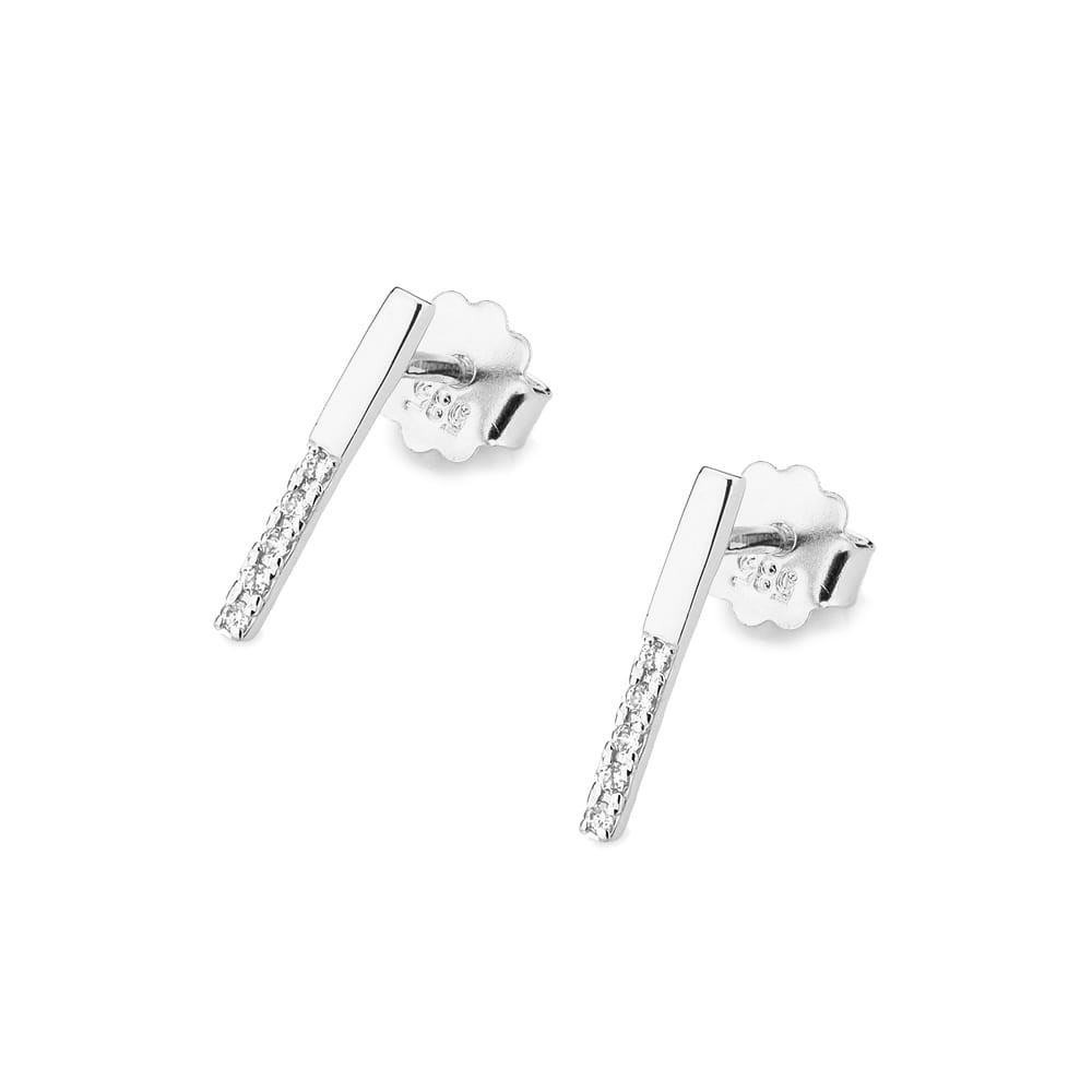 Kolczyki CK029 z diamentami białe złoto Jubiler Kraków BigDIAMOND