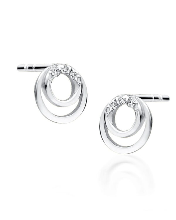 Kolczyki CK033 z diamentami białe złoto Jubiler Kraków BigDIAMOND
