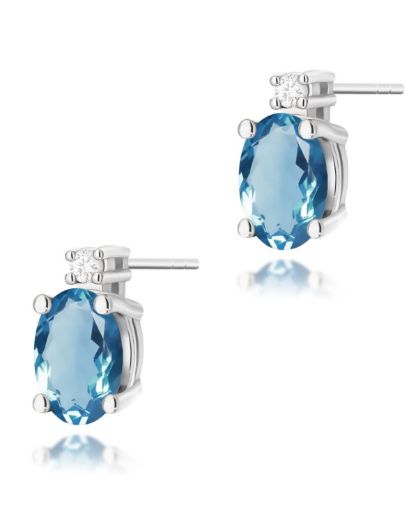 Kolczyki K0001 Topaz London Blue 2 x 0