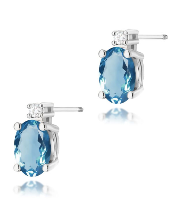 Kolczyki K0001 Topaz London Blue 2 x 0