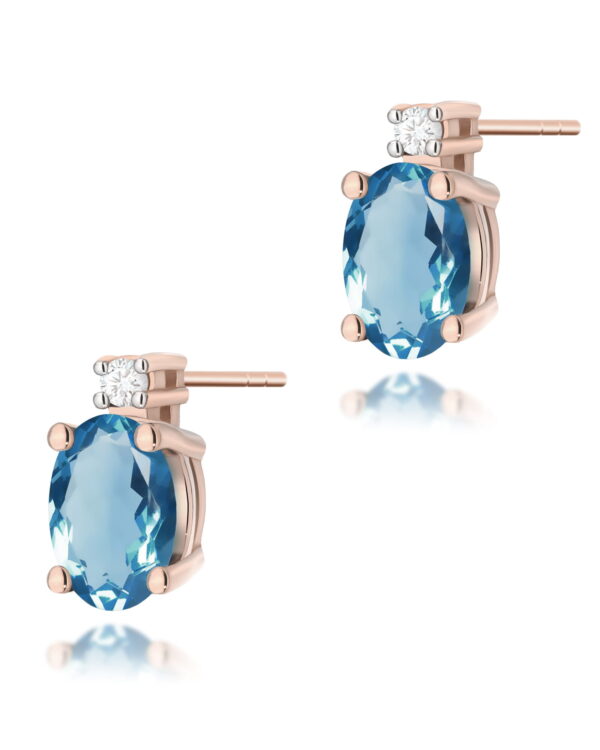Kolczyki K0001 Topaz London Blue 2 x 0