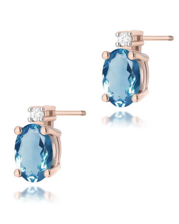 Kolczyki K0001 Topaz London Blue 2 x 0