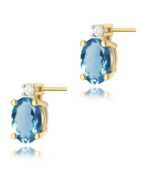 Kolczyki K0001 Topaz London Blue 2 x 0