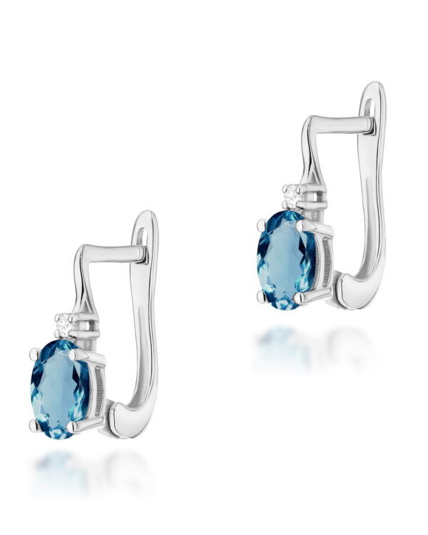 Kolczyki K0011 Topaz London Blue 2 x 0