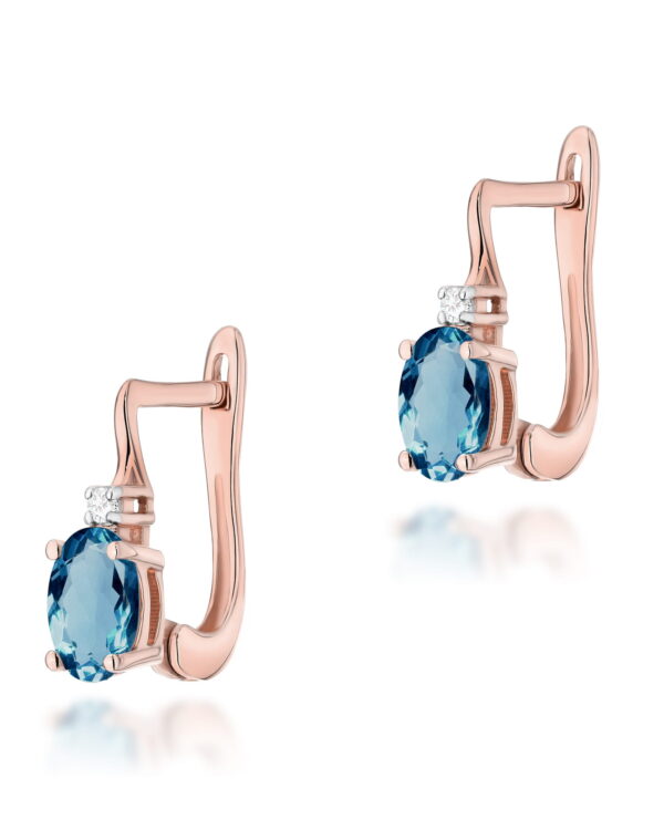 Kolczyki K0011 Topaz London Blue 2 x 0