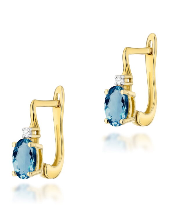 Kolczyki K0011 Topaz London Blue 2 x 0