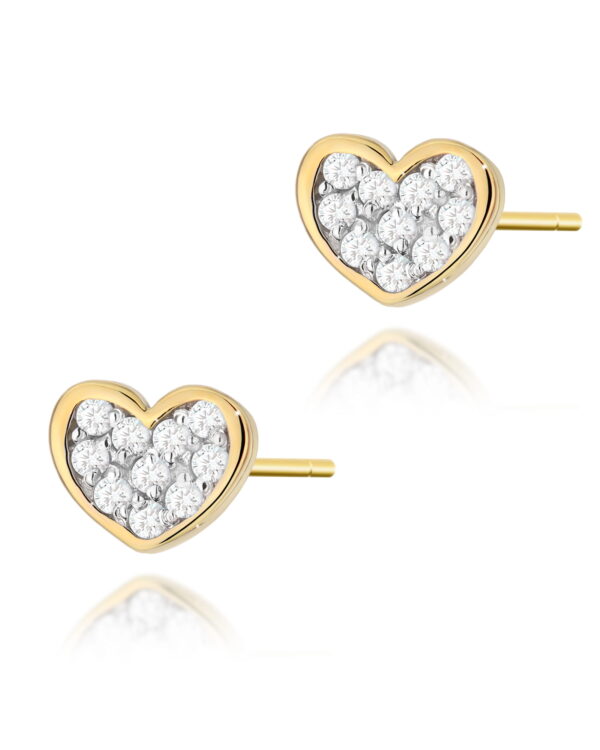 Kolczyki K0021 z diamentami żółte złoto Jubiler Kraków BigDIAMOND