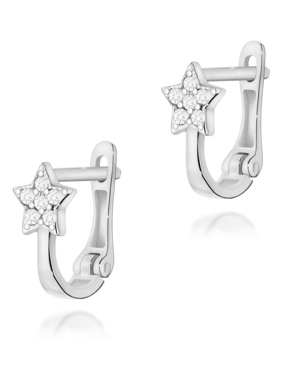 Kolczyki K0022 z diamentami białe złoto Jubiler Kraków BigDIAMOND