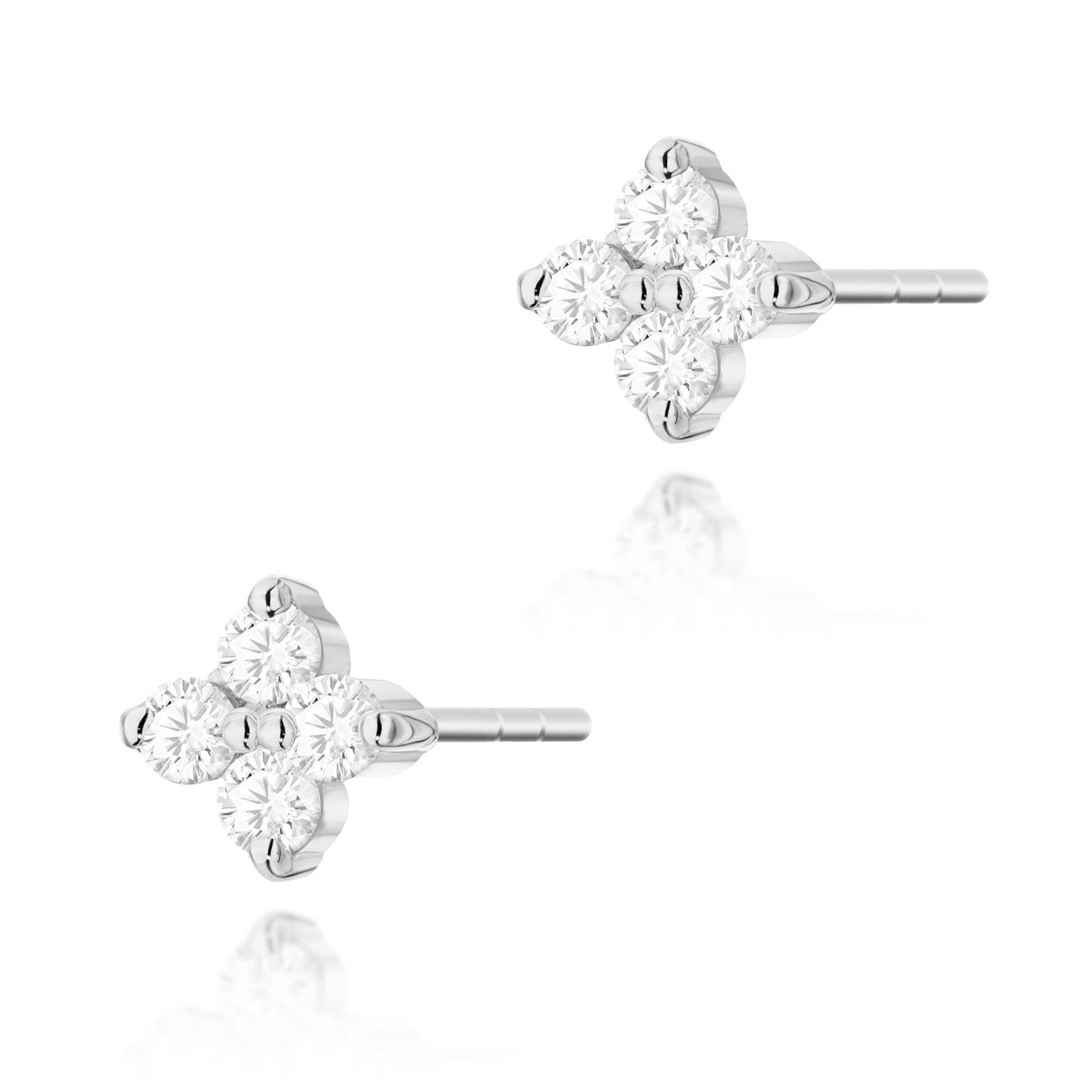 Kolczyki K0024 z diamentami białe złoto Jubiler Kraków BigDIAMOND