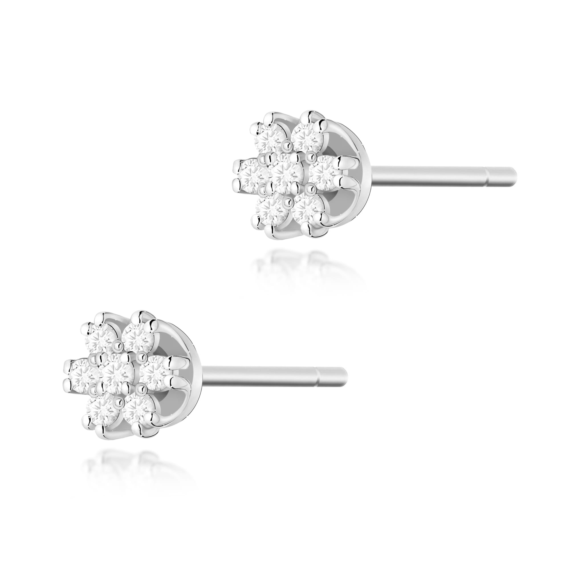 Kolczyki K0026 z diamentami białe złoto Jubiler Kraków BigDIAMOND