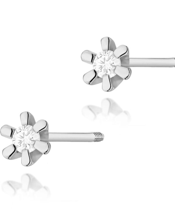 Kolczyki K0029 Diament 2 x 0