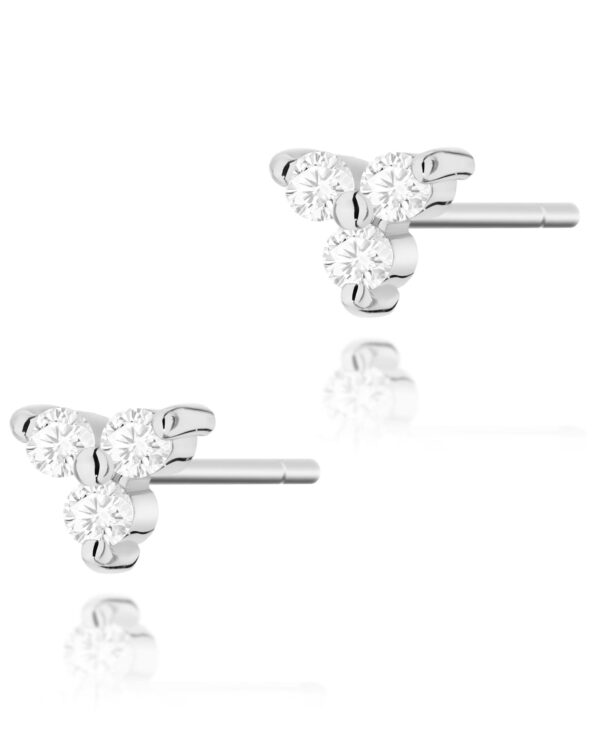 Kolczyki K0033 z diamentami białe złoto Jubiler Kraków BigDIAMOND