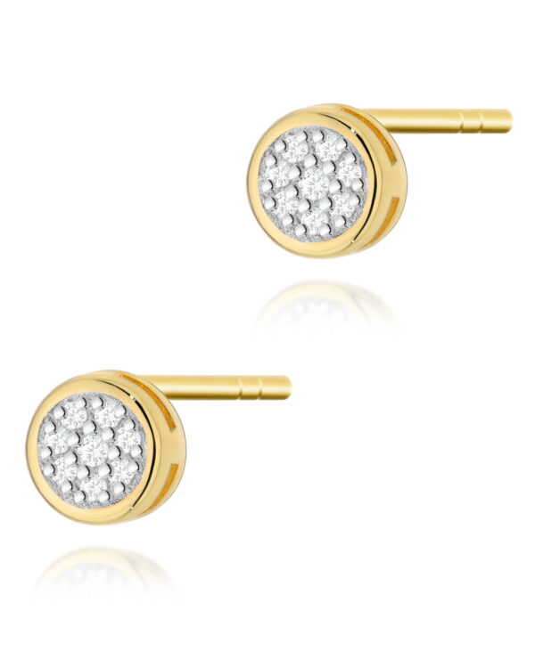 Kolczyki K0041 z diamentami żółte złoto Jubiler Kraków BigDIAMOND