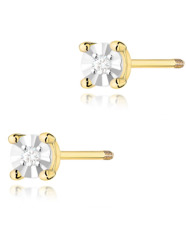 Kolczyki K0058 Diament 2 x 0