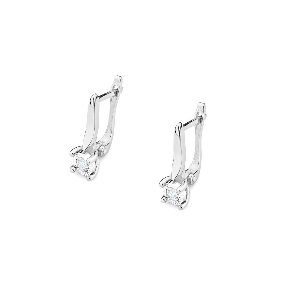 Kolczyki Diament 2 x 0,08ct białe złoto 3 08ct białe złoto Jubiler Kraków BigDIAMOND