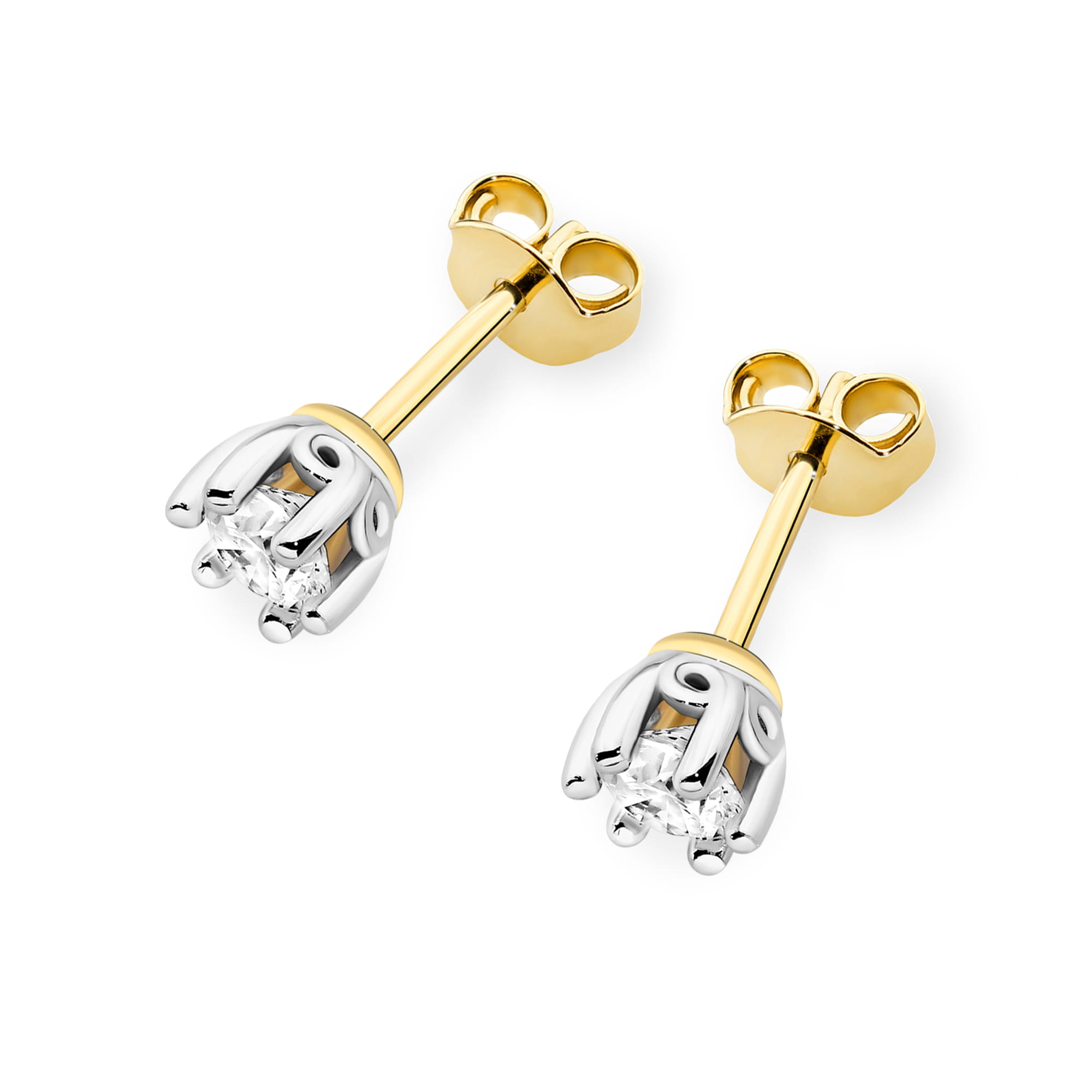 Kolczyki Diament 2 x 0,40ct żółte złoto 3 40ct żółte złoto Jubiler Kraków BigDIAMOND