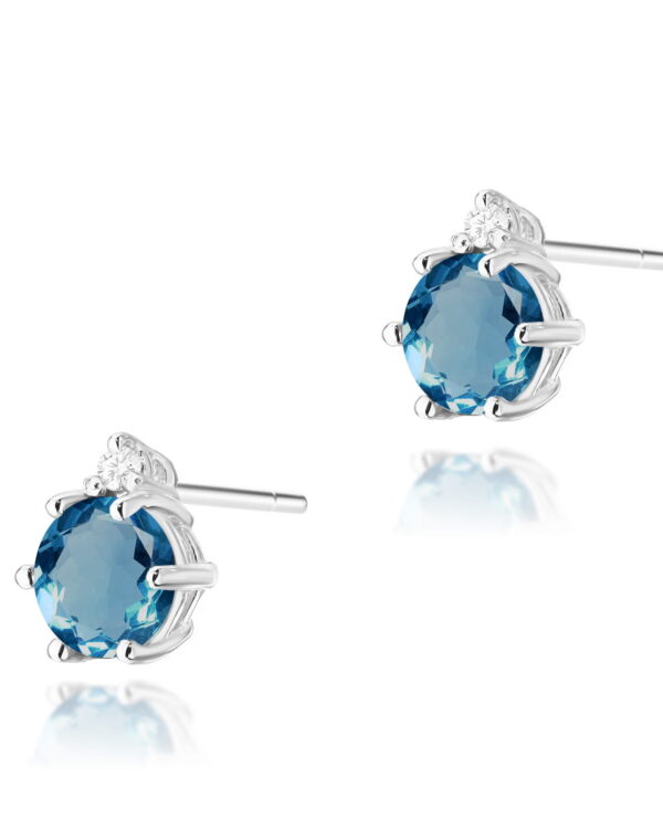 Kolczyki K0076 Topaz London Blue 2 x 0