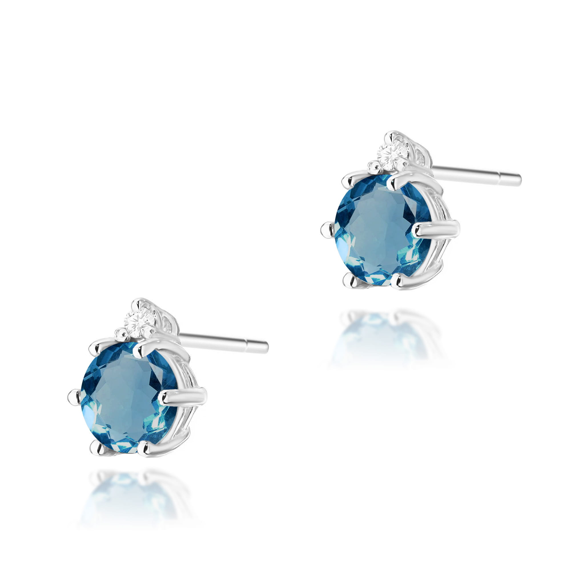 Kolczyki K0076 Topaz London Blue 2 x 0