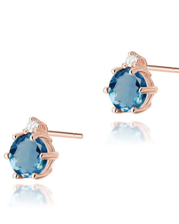 Kolczyki K0076 Topaz London Blue 2 x 0