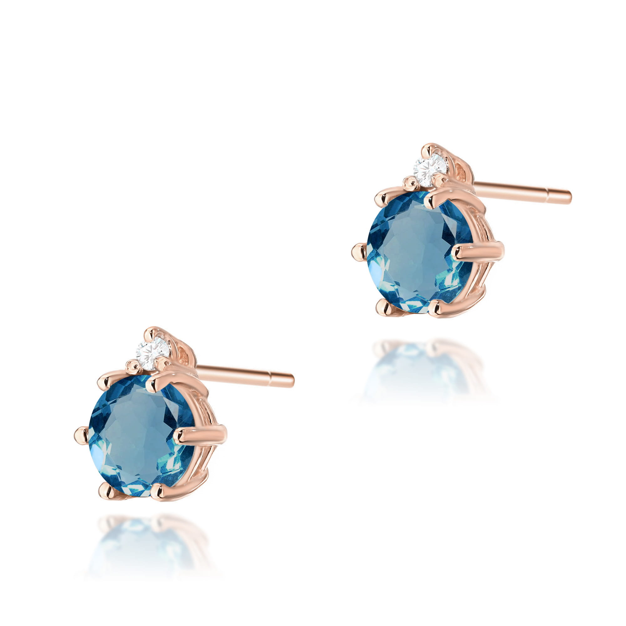 Kolczyki K0076 Topaz London Blue 2 x 0