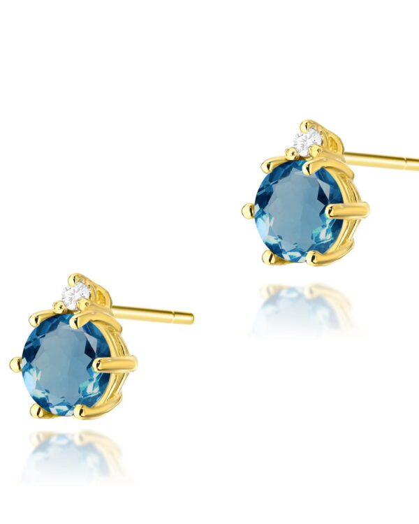Kolczyki K0076 Topaz London Blue 2 x 0