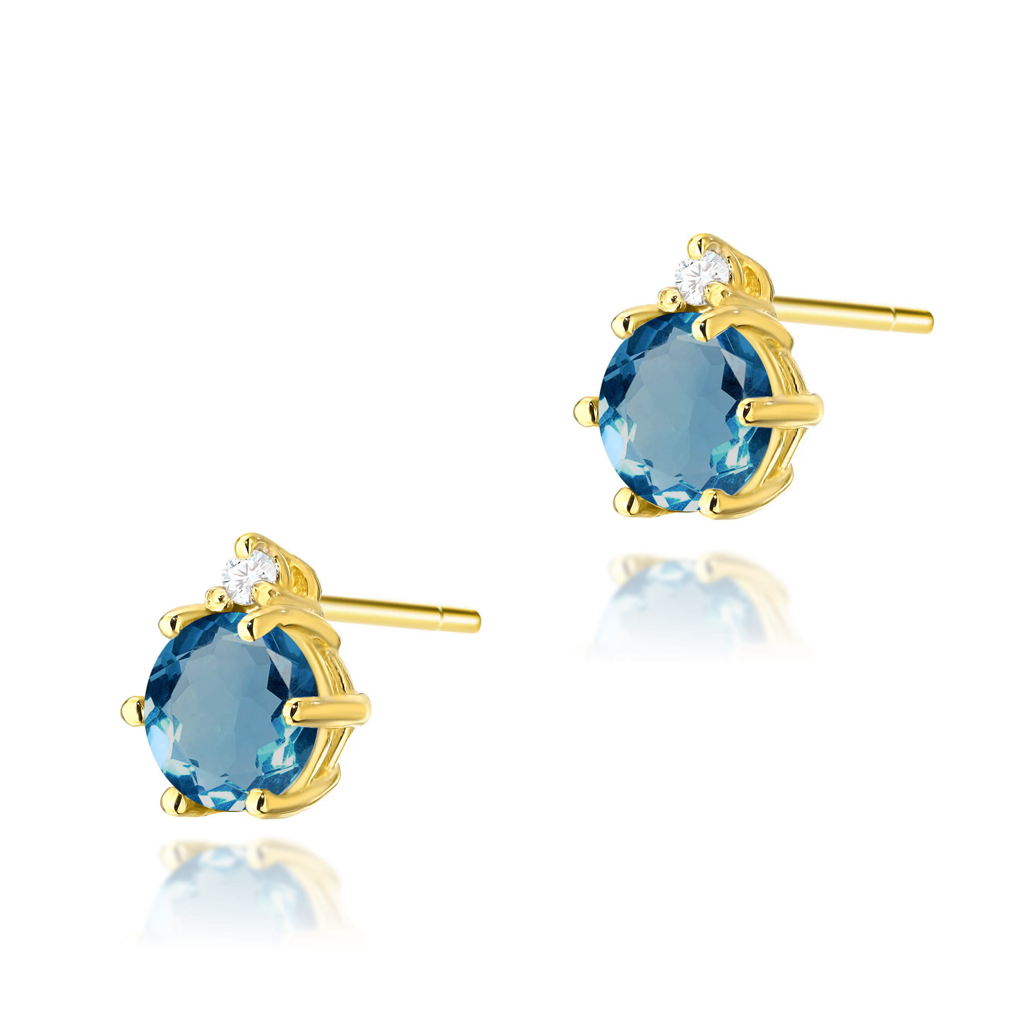 Kolczyki K0076 Topaz London Blue 2 x 0