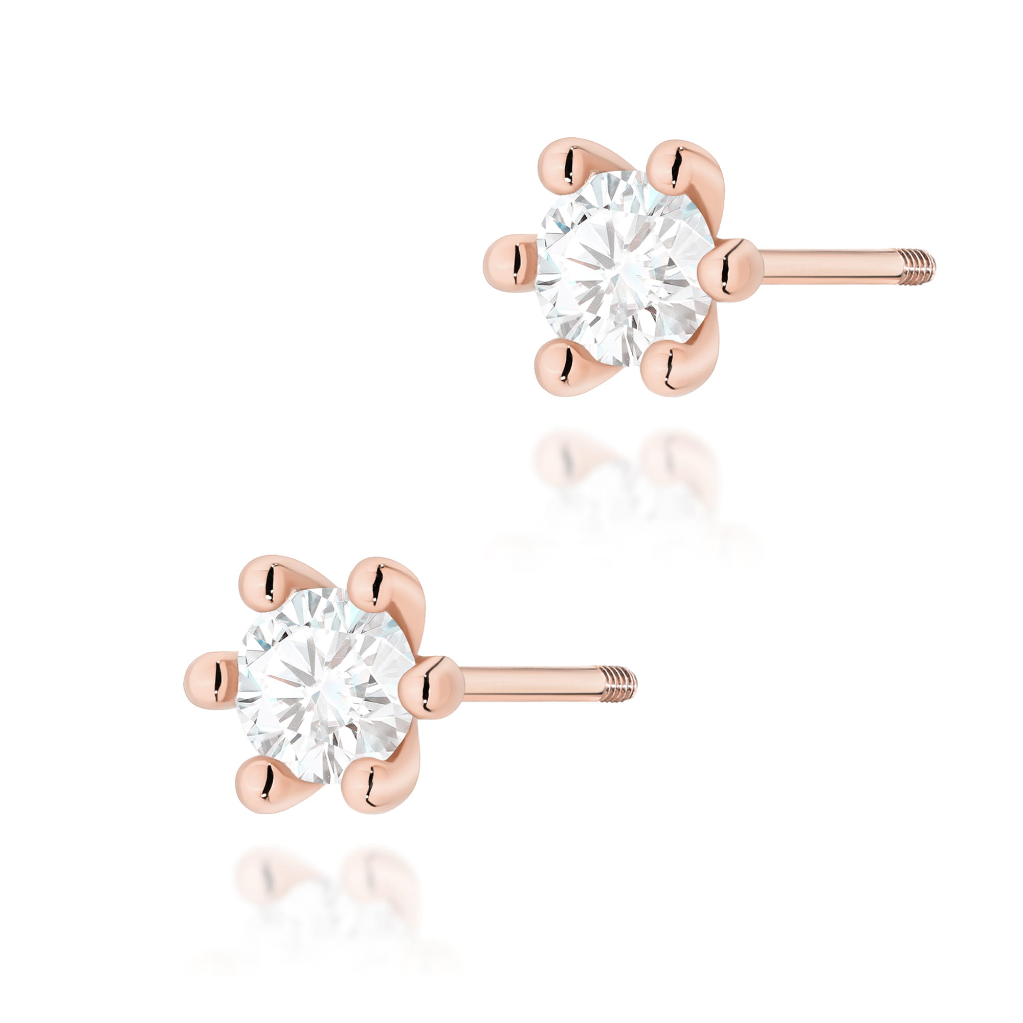 Kolczyki K0222 Diament 2 x 0