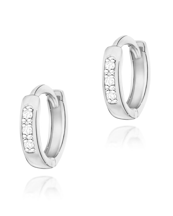 Kolczyki K0235 z diamentami białe złoto Jubiler Kraków BigDIAMOND